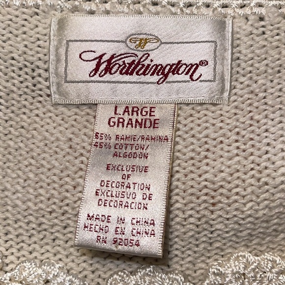 🌹WORTHINGTON EMBROIDERY PEARL SWEATER - Picture 4 of 6